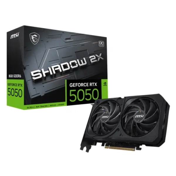 MSI GeForce RTX 5050 8G SHADOW 2X OC 8GB GDDR6 550W Graphics Card